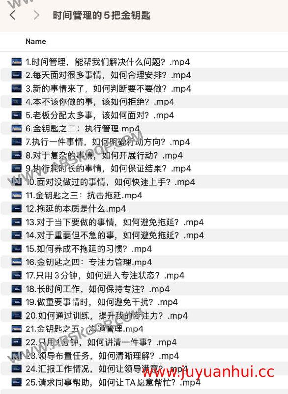 《时间管理的5把金钥匙》