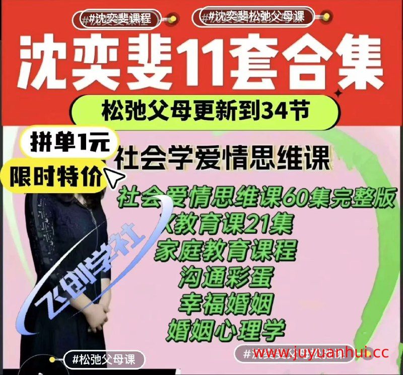 沈奕斐家庭教育直播回放合集 PDF电子课件【夸克网盘下载】