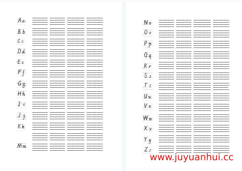 《热门英语字帖》多字体书写练习册 (PDF)